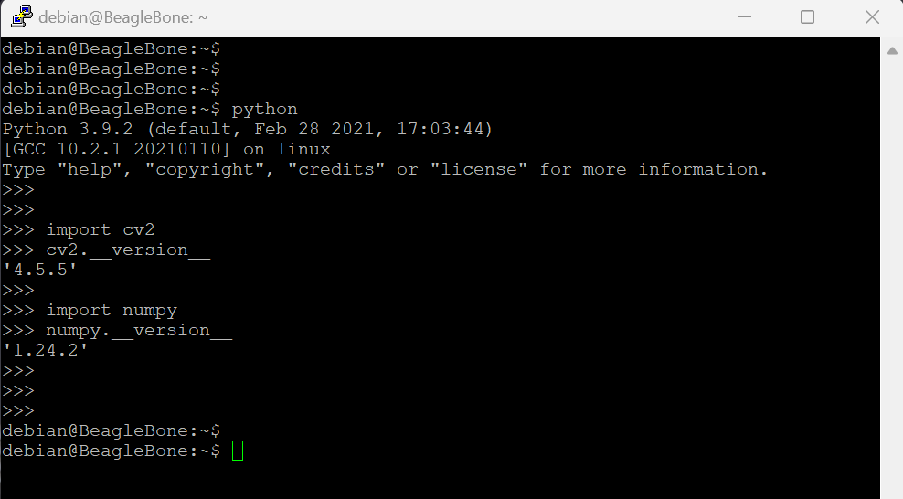 beaglebone black(비글본 블랙) openCV, pytorch, tensorflow lite설치하기