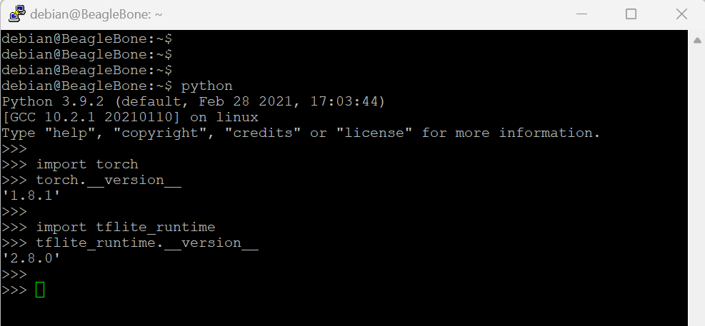 beaglebone black(비글본 블랙) openCV, pytorch, tensorflow lite설치하기